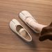 Hidden Wedge Mary Jane Women's Fashionable Shallow Mouth Soft Leather Tabi Split Toe Wrinkled Strap Flat Pig Hoof Shoes_vogvips.com