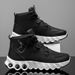 One Pair Of Simple And Fashionable Mid-top Basketball Shoes. Thickened, Soft, Shock-absorbing, Wear-resistant_vogvips.com