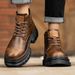 European Warm Series Autumn Winter Men's Thick-Soled Height-Increasing British Style Martin Boots Fashion New Ultra-Fiber Leather Trendy_vogvips.com