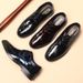 Suitable For All Seasons New Men's Spring And Autumn Fashion Lace-up Korean Style British Pointed Toe Formal Leather Large Size Shoes_vogvips.com