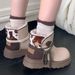 Soft Leather Snow Boots Winter New Thick Sole Versatile Slip-Resistant Suede, Warm Martin Boot_vogvips.com