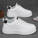 Autumn New Breathable Canvas Men's Versatile Thick Bottom White Sports And Leisure Board Trendy Shoes_vogvips.com