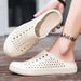 Me Slippers Wome Couple Breathable Summer Outside Street Beach Style Half-slippers Cover Toe No-slip Soft Light_vogvips.com