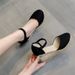 Summer Wedge Women, Versatile Breathable Linen Sandals, One-Strap Buckle Travel Export High Heel Sandals For Women_vogvips.com