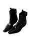Cowhide Version~ Genuine Leather Retro Pointed Toe V-Cut Short For Women With Chunky Heels Slimming Back Zipper Western_vogvips.com