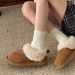 Clouds On The Tree ~ 2025 Winter New Thickened Fleece Sheepskin Snow Boots For Women Warm Cotton Shoes_vogvips.com