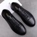 Genuine Leather Brand White High Quality Casual For Men Laces Up Summer Breathable Walk Shoes Fashion Sneaker_vogvips.com