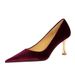 1818-2 Fashionable And Minimalist Banquet Metal High Heels Xishi Suede Shallow Mouth Pointed Single Shoes_vogvips.com