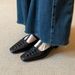 Women's Shoes Retro Woven Square Toe Mules, Versatile T Strap Closed Toe Sandals._vogvips.com