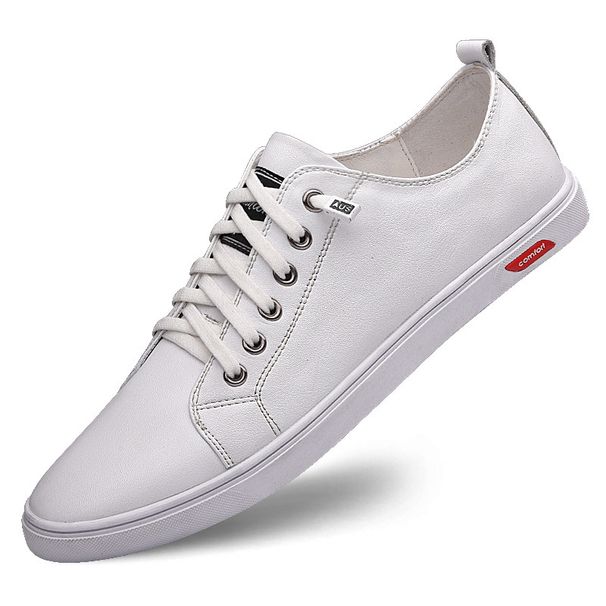 Men's Shoes Casual Leather Shoes Low-top Shoes Lace-up Board Shoes Men_vogvips.com