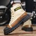 European Warm Series Shoes Martin 2025 Summer New Thick-Soled Canvas Casual Men's Workwear Versatile Motorcycle Outdoor Ankle Boots_vogvips.com