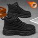 Winter Men's Shoes Fleece-Lined High-Top Martin Boots, British Retro Style, Height-Increasing, Thickened, Warm Cotton Sh_vogvips.com
