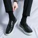 Spring New Large Size Slip-On Leather Business Casual Korean Style Men's Shoes_vogvips.com