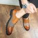 Euro Step New Season Spring Fashion Trend Outdoor Large Size Brogue Floral Patchwork Men's Leather Shoes_vogvips.com