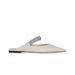 26ss Peep High Version JC Toe Half Slippers For Women Summer Fashion Flat Rhinestone French Pointed Genuine Leather Inte_vogvips.com