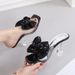 Women’s Shoes New Fashion Open Toe Sandals For Outdoor Wear Square Headed Flip Flops Stiletto High Heels With Flowers_vogvips.com