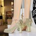 9983-H80TP Sweet Pearl Strap High Heels Women's Water Diamond Bow Square Head Waterproof Platform Coarse Straw Shoes_vogvips.com