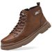 European Warm Series Winter New Korean Style Martin Boots With Fleece Lining, Thickened For Warmth, Non-Slip High-Top Versatile Trendy Men's_vogvips.com