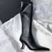 Internet celebrity high heels beautiful solid color pointed stiletto side zipper elastic skinny boots women's long boots_vogvips.com