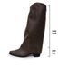 Women's Knee High Platform Pointed Toe Autumn Winter Faux Pant Leg Long Boots Hot Girl Street Style_vogvips.com