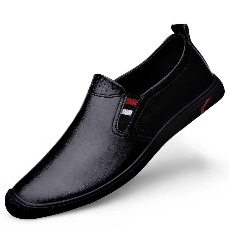Men's Casual Leather Shoes Casual Shoes Soft-soled Lazy Beanie Shoes Men's Dad Shoes_vogvips.com