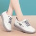 Leather White Shoes Beef Tendon Sole Women's Shoes Soft Sole Casual Sports Shoes Flat Sole Single Shoes_vogvips.com