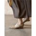 Gentle Style~2026 New Spring French Pointed Toe Mary Jane With Strap, Wedge High Heels, Women's Single Shoes_vogvips.com