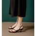 French Style Strap Square High Sandals Thin 2026 New Summer Soft Leather Toe Clip Elegant Kitten Heel Slippers_vogvips.com