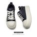 Small white shoes with thick soles men's and women's height-raising casual board shoes_vogvips.com