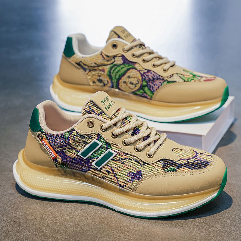 Air-cushioned Men's Shoes, New Summer Breathable Non-slip Running Shoes, Retro Youth Versatile Sports Casual Shoes, Trendy Shoes_vogvips.com
