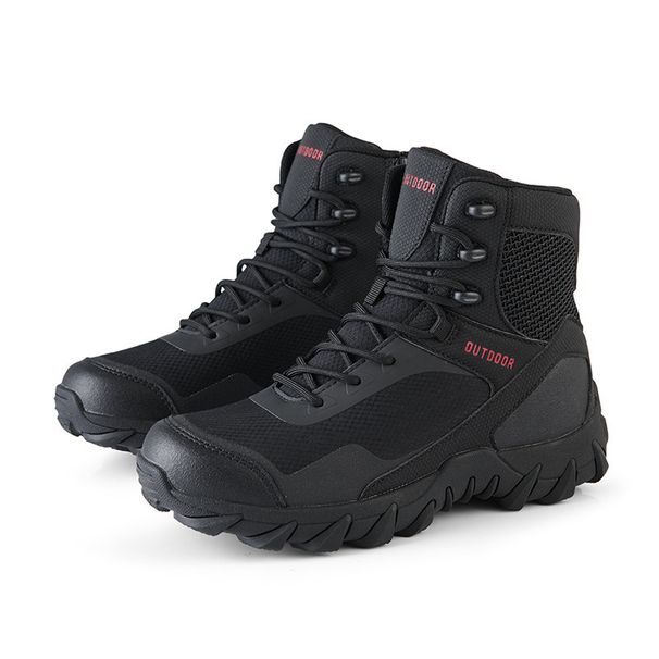Men's Tactical Boots Leather Mid-Casual Military Footwear_vogvips.com