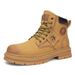Yellow Martin Spring And Autumn High-top Lace-up Casual Leather British Style Men's Workwear Motorcycle Boots_vogvips.com