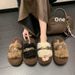 Internet Celebrity High-End Fuzzy For Women, Outdoor Wear, 2025 New Autumn And Winter Thick-Soled Height-Increasing Lamb_vogvips.com