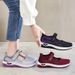 Women's Versatile Summer Velcro Middle-aged Mom Hollow Breathable Mesh Soft Sole Casual Shoes_vogvips.com