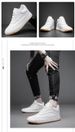 Medium Top Men's Shoes Inner Height Increase Men's Shoes Two-layer Cowhide Board Shoes Invisible Height Increase Shoes Casual Little White_vogvips.com