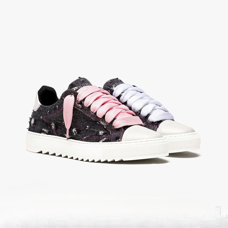 Cross Border Spot Numeris Shoes, Sports Casual Shoes, Skateboard Shoes, Men's Denim Ripped Platform Loafers_vogvips.com