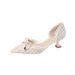 French Small High Heeled Design New Style Bow Tie Temperament Single Shoes For Women Medium Heel Summer Girl_vogvips.com