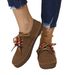 Retro Flat Shoes for Women Lace up Beaded Slip-On Comfortable plus Size Autumn New_vogvips.com