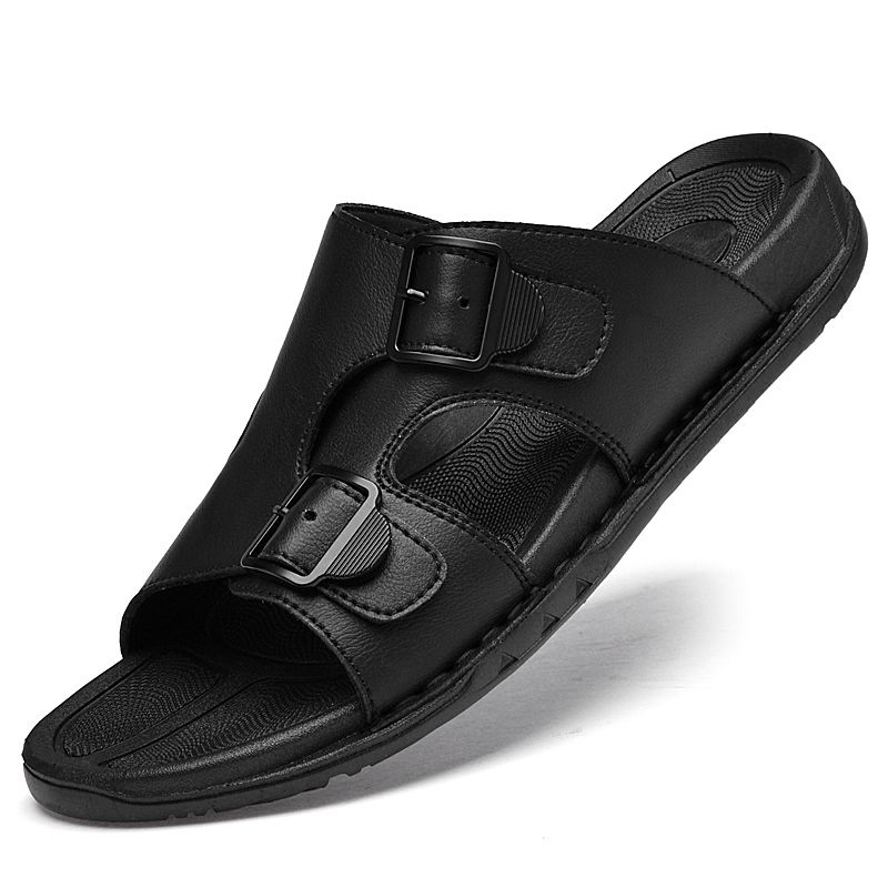 High Quality Flats Summer Mens Sandals Fashion Sneakers Outdoor Non-slip Male Beach Slippers Handmade Real Leather Men_vogvips.com