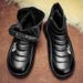 Men's Winter Snow Boots With Fleece Lining - Thick Sole Slip-On Casual Shoes For Teens & Adults - Waterproof High-Top Warm Boots_vogvips.com
