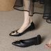 Real Leather Flat Profeional Work Shoe For Women, Summer Pointed Toe Soft Sole Office Shoe, Trendy Breathable_vogvips.com