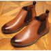 Men's Large Size British Pointed-toe Martin Youth Korean Style Trendy Chelsea Boots, Short Retro Leather Shoes_vogvips.com