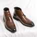 Men's Stylish High-Top Pointed Toe Dress Boots - Faux Leather Oxford Shoes For Business & Casual Wear (Black/Brown)_vogvips.com
