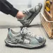 Men's Running New Mesh Breathable Chunky Shoes Fashionable Comfortable Casual Style Sports Thick Sole Trendy Green Free_vogvips.com