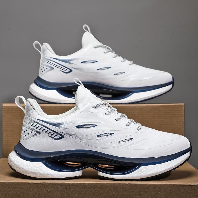 Mens Breathable Mesh Running Shoes Shock Absorbing Cushioned Sole Non Slip Outsole For Gym Training And Daily Sports_vogvips.com