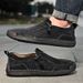 Casual Italian Men's Handmade Board Shoes, Genuine Leather Soft Sole, Plus Size Bean Shoes , Sole,_vogvips.com
