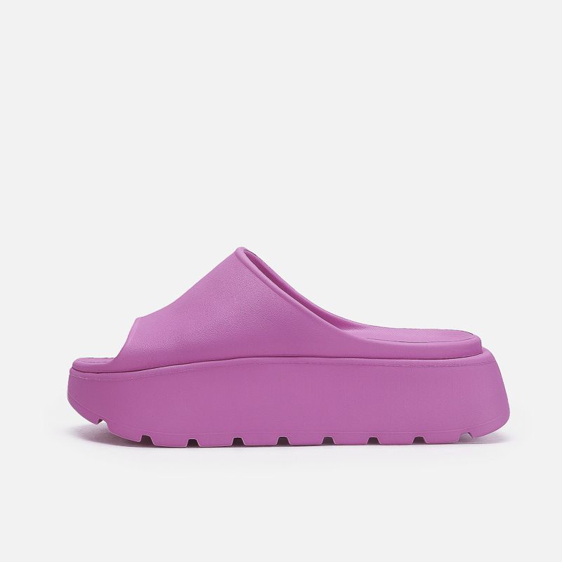 Women's Khaki Green Rubber Sports Sandals Thick Soled Slippers Outdoor Beach Shoes For Summer_vogvips.com