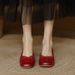 Lancui Elegant Leather French Bowknot Soft Flat Ballet Shoes Grandma Flats Women Spring Summer_vogvips.com