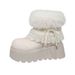 Muffin Thick-soled Heightening Birkenstocks Snow Boots Women's Hairy Short Boots Cotton Shoes Boots_vogvips.com