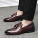 Wedding Model First-layer Shoes, Python Pattern First-layer Men's Driving Beanie Shoes, Small Leather Shoes_vogvips.com